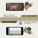 Trail Camera Viewer SD Card Reader - 4 in 1 SD and Micro SD Memory Card Reader to View Hunting Game Camera Photos or Videos on Smartphone, Camouflage