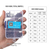 DONQL 300pcs/Box High Carbon Steel Fishing hooks Mixed Size Barbed jig hook Carp Fishing Jig Head for Fly fishing Accessories
