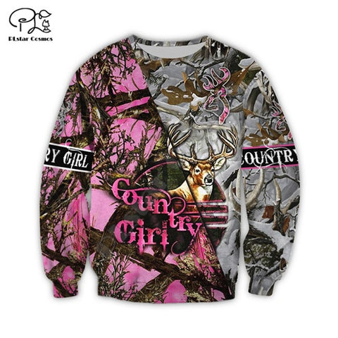Country Girl Pink and white Hoodie