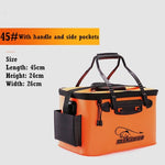 DKSAHEMTB EVA Portable Fishing Bag Folding Thicken Live Fishing Box Tank Bucket Camping Fishing Tackle Fishbox Storage Bag MJ