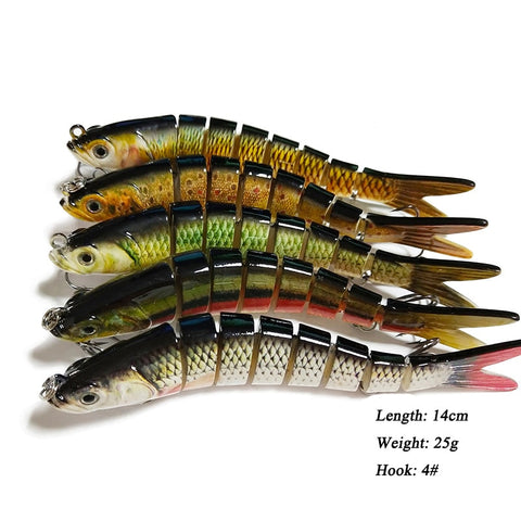 14cm 25g Sinking Wobblers Fishing Lures 8 Segment Hard Artificial Bait Lures Jointed Crankbait Swimbait For Fishing Tackle Lure