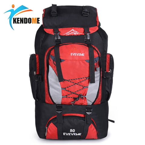 Men's 80L Large Hiking Mountaineering Backpack Climbing Hiking Backpack Camping Backpack Sport Outdoor Rucksack Bag