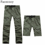 Men Quick Dry Outdoor Pants Removable Hiking&Camping Pants Male Summer Breathable Fishing Climbing Trousers for Trekking Shorts