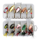 10pcs/Set Fishing Spoon Lures Spinner Bait 2.5-4g Fishing Wobbler Metal Baits Spinner Bait Isca Artificial Free With Box Hot