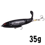 GOBYGO 1PCS Whopper Popper 10cm/14cm Fishing Lure Artificial Bait Hard Soft Rotating Tail Fishing Tackle Geer Pesca